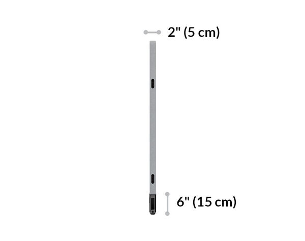 cube panel is two inches wide 